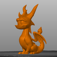 Sitting_pose_render.PNG Spyro the Dragon sitting / waiting pose (+Keychain version)