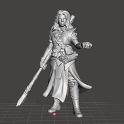 elfhealer1.jpg STL file FEMALE ELF HEALER MAGE MINIATURE MODEL FOR FANTASY GAMES DnD・Model to download and 3D print
