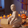 1122.png Funny Mummy Monster STL | Creepy Wrapped Creature | Halloween Shelf Figure | Spooky Decor STL