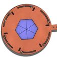 mechanical iris-hexagon cutout 5.jpg STL-Datei Gleitende mechanische Blende - Sechskantausschnitt・3D-druckbare Vorlage zum herunterladen
