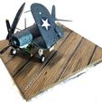 IMG_20230114_135349.jpg WWII US AIRCRAFT CARRIER DIORAMA AND DISPLAY BASE (1:48 SCALE 200MM)
