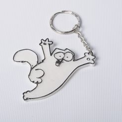 DSC_4213.JPG Fichier STL gratuit Porte-clés Simon's Cat Keychain・Modèle imprimable en 3D à télécharger