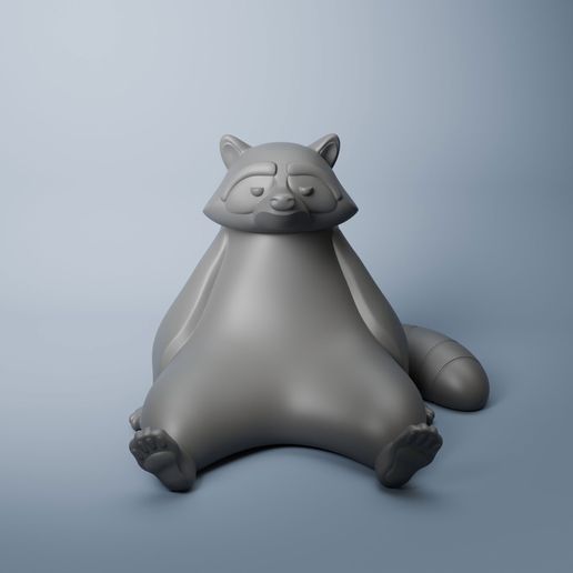 🦝 Unimpressed lazy Raccoon for FDM and Resin printing・ STL File for 3D ...
