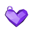 Corazon Geometrico.stl Corazon geometrico / geometric heart keychain / keychain lowpoly heart