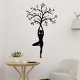 sample.jpg Yoga Meditation And Tree Wall Art 2D