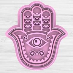 MANO-DE-FATIMA2.jpeg Archivo STL CUTTER + STAMP (MANO DE FATIMA)・Modelo para descargar y imprimir en 3D