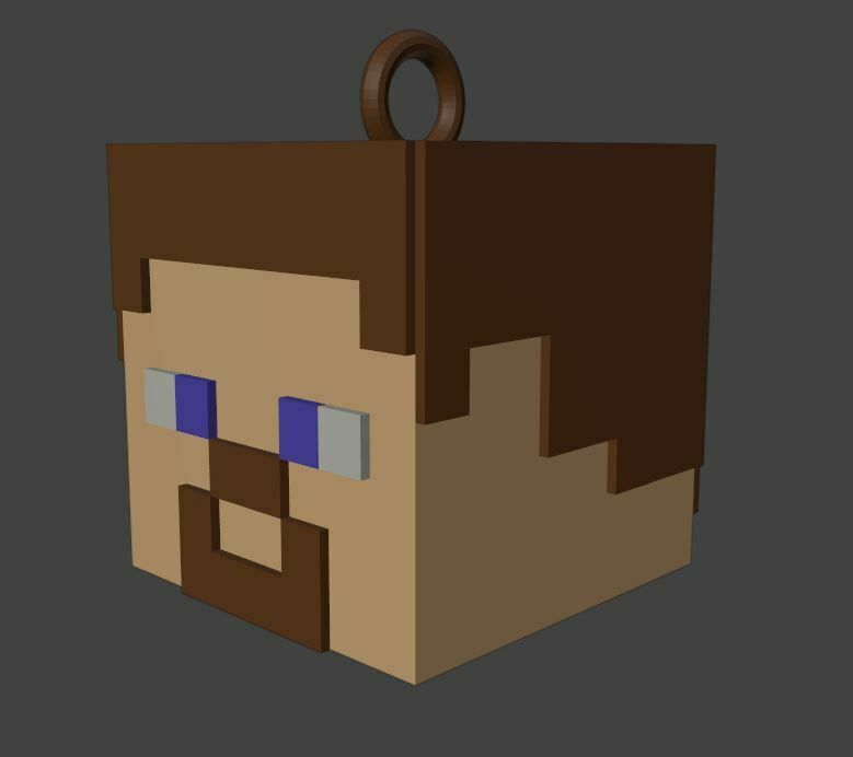 3D file Steve Minecraft - Keyring・3D printable model to download・Cults