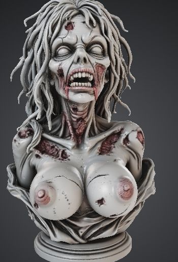 living dead girl 3D model preview