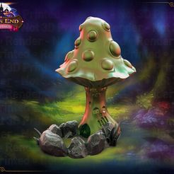 Mushroom_RENDER.jpg STL file Mysterious Mushroom Dice Jail - SUPPORT FREE!・3D print model to download