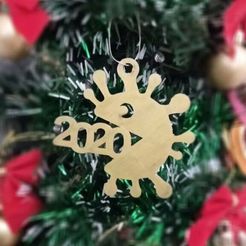 cov11.jpg Бесплатный STL файл COVID CHRISTMAS TREE ORNAMENT・Модель 3D-принтера для скачивания