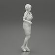 Girl1-0032.jpg Young woman in denim overalls 3D Print Model