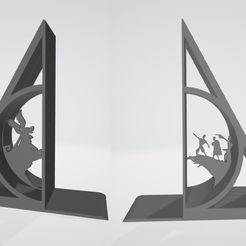 image-1.jpg STL-Datei Harry Potter Heiligtümer des Todes thematische Buchstütze kostenlos・Design zum 3D-Drucken zum herunterladen