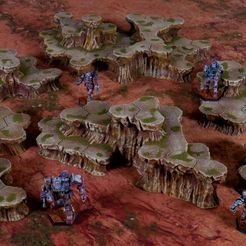 D3NewHills1920x1080B.jpg Файл 3D HEXTECH - Hex Hills - Starter Bundle (Battletech Compatible - соответствует картам игры A Game of Armored Combat)・Дизайн 3D принтера для загрузки