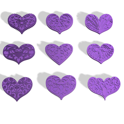 foto3.png POLYMER CLAY CUTTERS HEARTS EARRINGS/COLLARS X9 DESIGNS