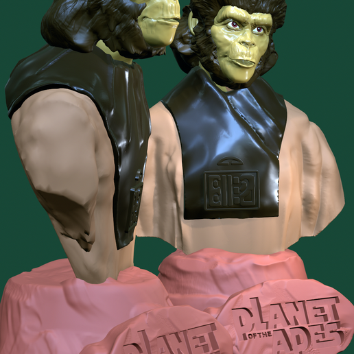 🪐 Planet of the Apes-Cornelius and Zira Busts・ STL File