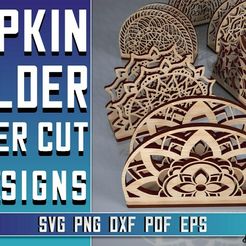 1.jpg 3D file Mandala napkin rings・3D printing design to download