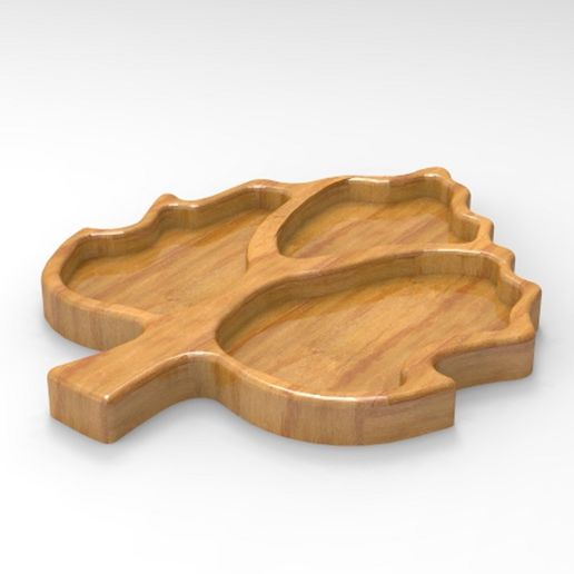 untitled.138.jpg Leaf Serving Tray, Cnc Cut 3D Model File For CNC Router Engraver, Plate Carving Machine, Relief, serving tray Artcam, Aspire, VCarve, Cutt3D