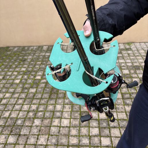 🎣 Fishing Rod Carrying Rack・ STL File for 3D printing・Cults