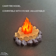0.png CAMP FIRE FIRE PLACE MODEL FOR 1/12 FIGURES AND OTHERS 3D PRINT