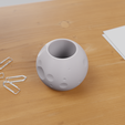 Render05.png Moon Pen Holder Organizer - Stylized 3D Model