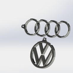 LLavero.jpg STL file Key fob package (Volkswagen and Audi)・3D print design to download