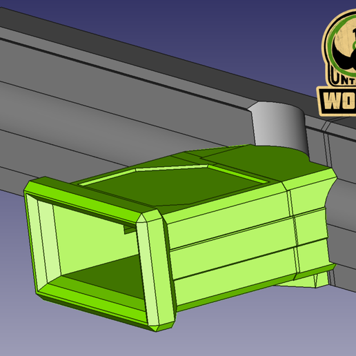MCS DMAG Helix to cyclone Magazine SIDE Adapter - 3D model önizlemesi