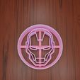 IronManMask001-CortadoresDibujoi.jpg Cookie Cutter Set "Avenger #1" 7cm