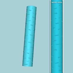 j.png STL-Datei Textur-Rolle 49 Liebeswort - Fondant Dekoration Maker・Design für den 3D-Druck zum Herunterladen