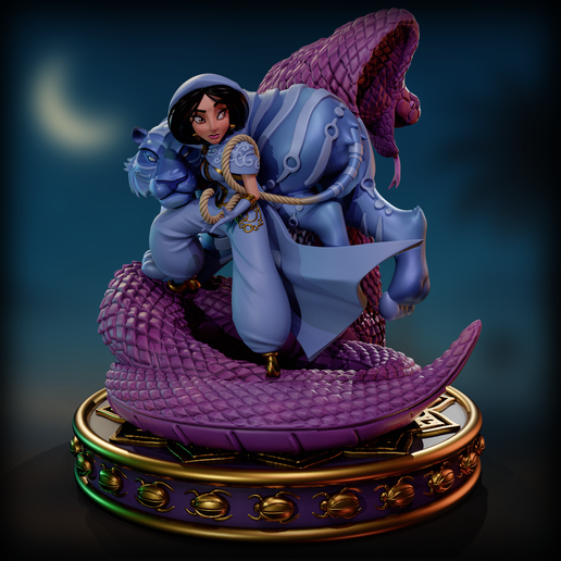 👾 Lorcana Jasmine Steady Strategist 3D Fanart・ STL File for