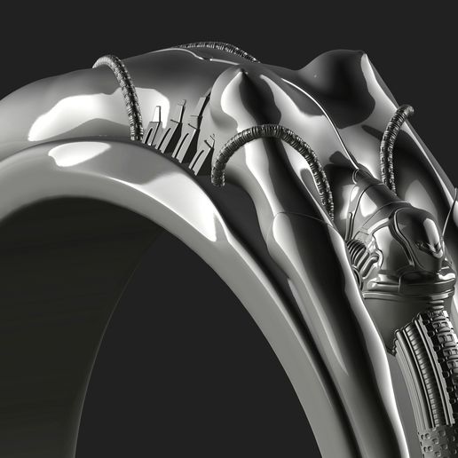 Sexy cyber ring Free 3D print model 3D model