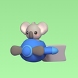 Cod2-Koala-Airplane-2.png 3D file Koala Airplane・Model to download and 3D print