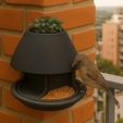 4.jpg The Wall Corner Bird Feeder STL File  3D Printable Outdoor Garden Decor 3D Printed Corner Bird Feeder for Outdoor Decor