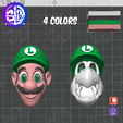 5.png 3MF super Mario bros keychains, no stand, Luigi head, Mario bros, koopa