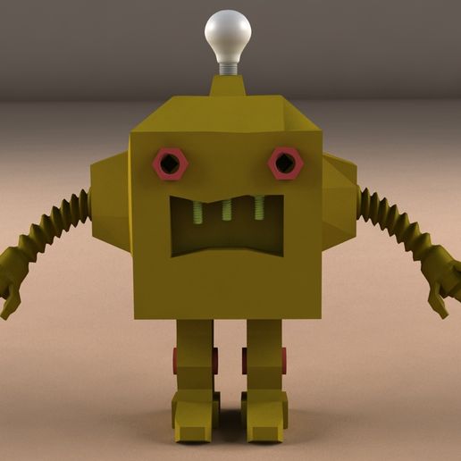 Angry cubot 3D model