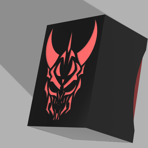 📦 low relief demon deck box・ STL File for 3D printing・Cults