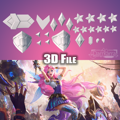 Sera03.png Fichier 3D Accessoires Seraphine League of Legends Fichiers STL・Idée pour impression 3D à télécharger