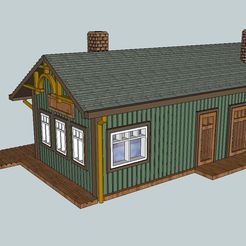 6d482dcc-e835-4aef-a735-ac7064f42b60.jpg Free 3D file HO Scale Western Train Station・3D printable design to download