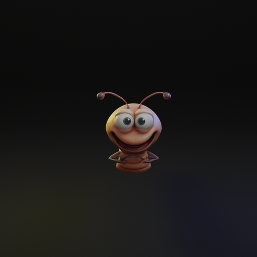 Worm Cartoon Animal 3D model