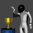 18-5.jpg F1 Driver Rally Motorcycle Driver Celebration  With Cup Salt Be x18