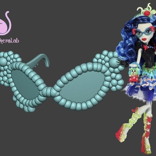 Ghoulia Yelps, Sweet Screams, Glasses, Monster High. 3D model