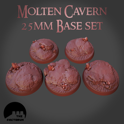 25mmLavaBaseSet.chitubox.png Download STL file 25mm Molten Cavern Base Set • 3D printing design, andynoble