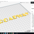 CURA.png BROADWAY font uppercase 3D letters STL file