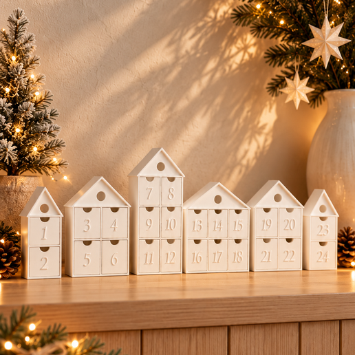 **Modular Advent Calendar Drawers with Optional Numbers – 3D Printable STL Files**