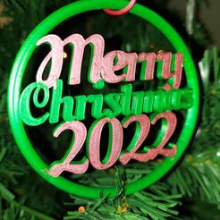 20221204_205141.jpg Archivo STL Ornamento Feliz Navidad 2022・Plan imprimible en 3D para descargar, LayingLayers