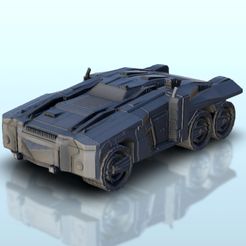 33.jpg STL file Massive SF vehicle on 6 wheels - Vehicle tank SF Science-Fiction・3D printer model to download