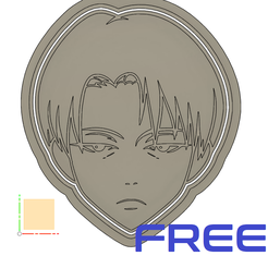 Levi1.png Archivo STL gratuito Levi - Attack on Titan- Cookie Cutter・Design para impresora 3D para descargar