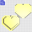 STL00369-3.png Pixel Heart Bath Bomb Mold