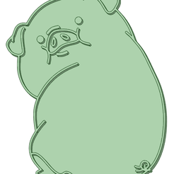 Waddles-2_e.png STL file Gravity fall Waddles 90mm cookie cutter・3D printable model to download