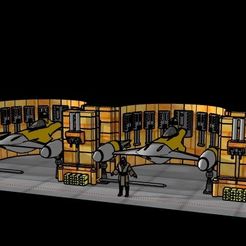 THangar-004.jpg Star Wars Theed Hangar Diorama/playset.