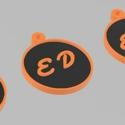 ed.jpg ANFÄNGLICHER SCHLÜSSELANHÄNGER 2 BUCHSTABEN E.D